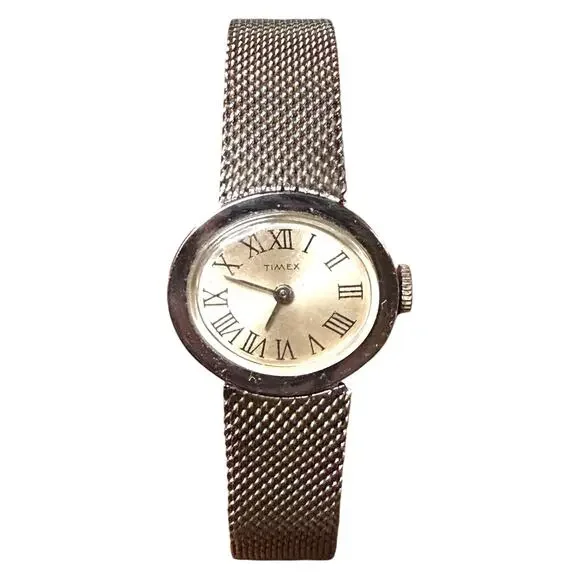 Vintage Timex Cocktail Watch Womens Stainless Mesh Bracelet  display picture 1